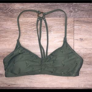 Cactus print bikini top